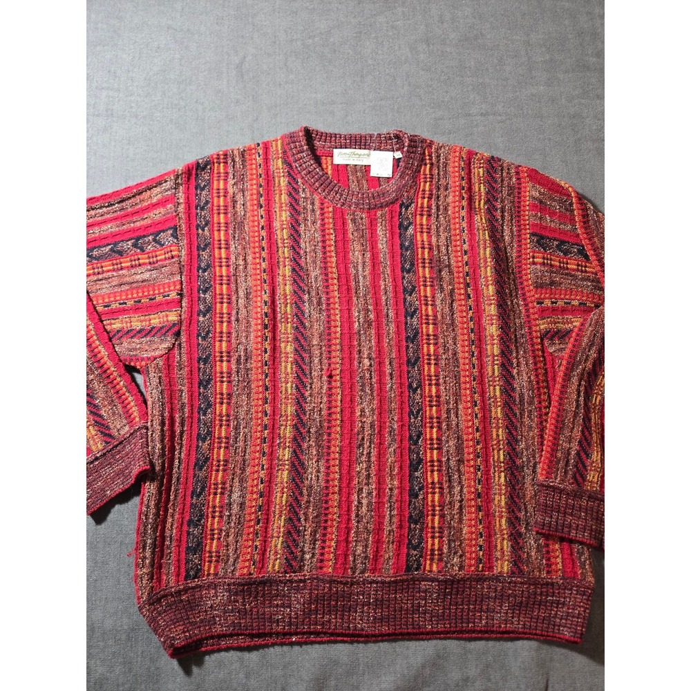 Vintage Norm Thompson Coogi Style Wool Blend Knit Sweater Made in Italy Medium